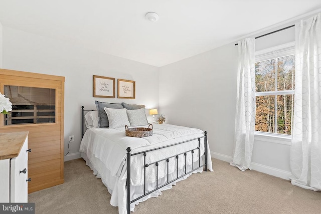 view of carpeted bedroom