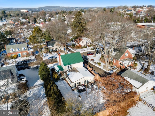 view of snowy aerial view