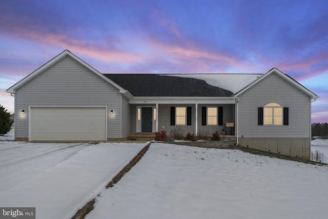 ranch-style house with a garage