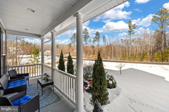 balcony with covered porch