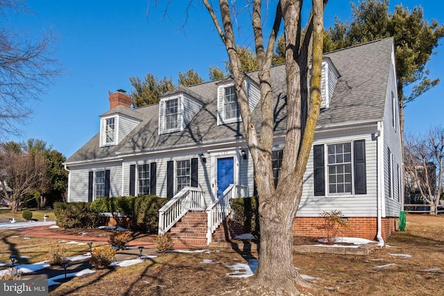 view of cape cod home