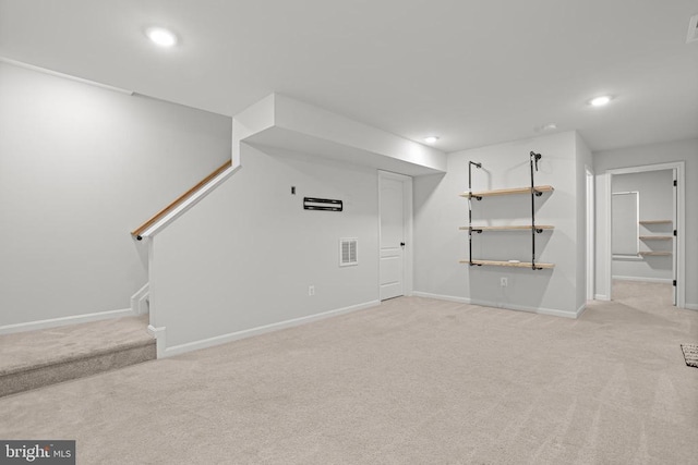 interior space with light colored carpet