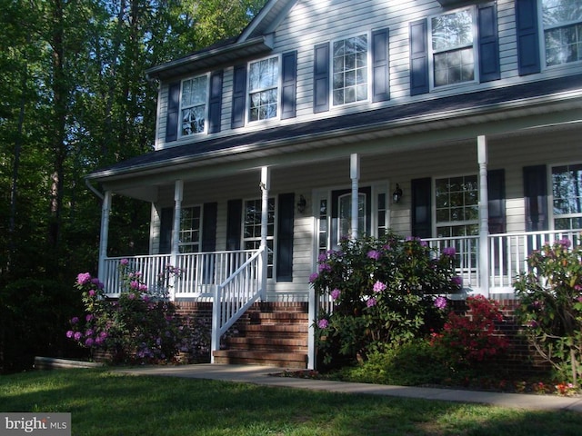 view of front of house with a porch