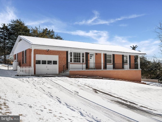 ranch-style home with a garage