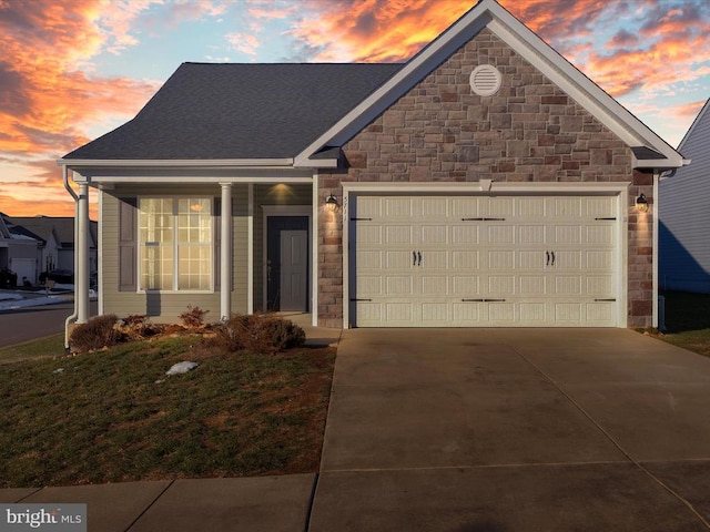 view of front of house featuring a garage