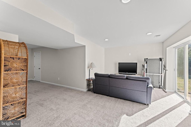 view of carpeted living room