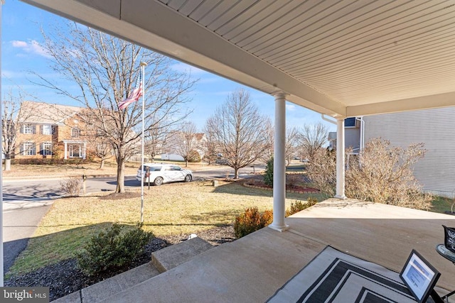 view of patio / terrace with a porch