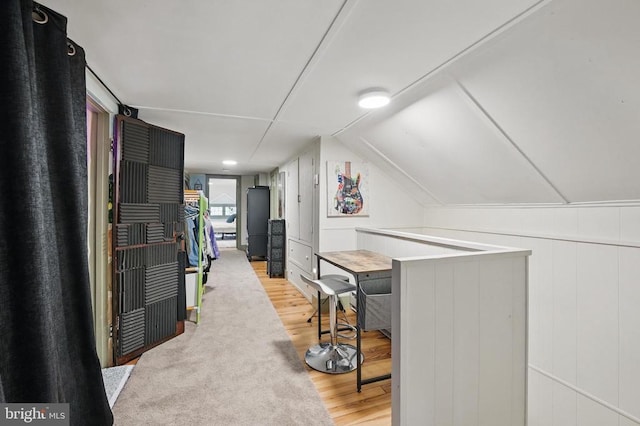 535 Winchester St, Warrenton, VA 20186 - interior space with vaulted ceiling, wood finished floors, and a decorative wall