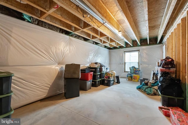 view of basement