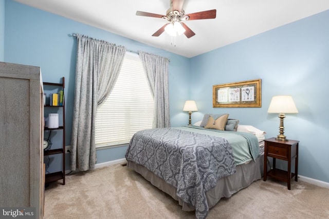 6020 E Greenbrier River Rd E, Fredericksburg, VA 22407 - bedroom featuring carpet floors, baseboards, and ceiling fan