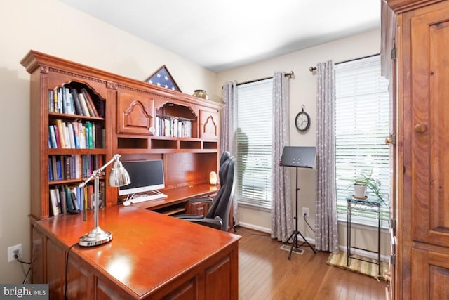 6020 E Greenbrier River Rd E, Fredericksburg, VA 22407 - office area featuring hardwood / wood-style floors and baseboards