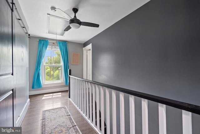 404 N Franklin St, Remington, VA 22734 - hall featuring attic access and wood finished floors