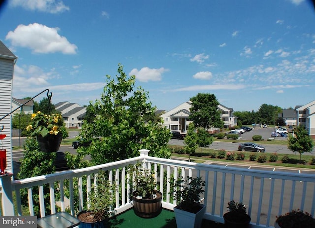  - balcony with a residential view