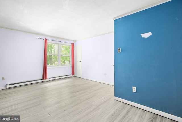 221 Hampton Dr, Spotsylvania, VA 22551 - spare room with baseboard heating and wood finished floors