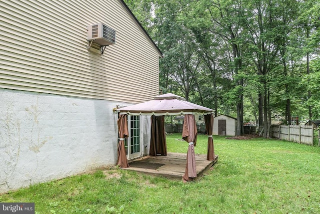 221 Hampton Dr, Spotsylvania, VA 22551 - view of yard with a shed, a gazebo, and a wooden deck