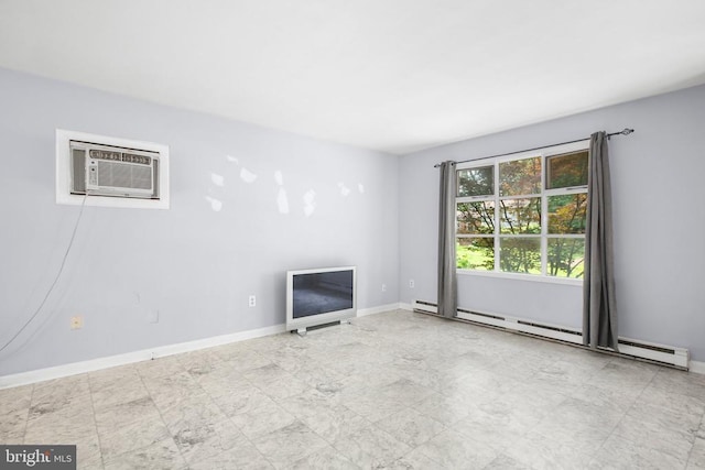 221 Hampton Dr, Spotsylvania, VA 22551 - empty room with a baseboard heating unit and a wall unit AC