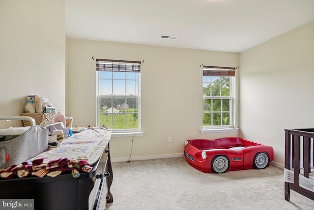  - bedroom featuring multiple windows and carpet floors