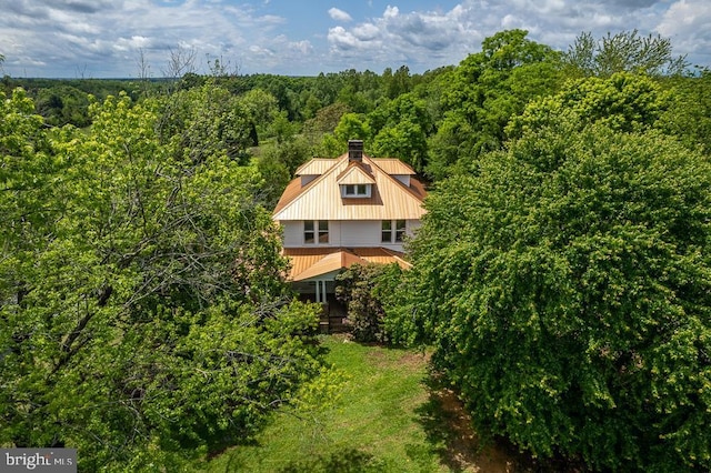 2315 Rolling Rd S, Scottsville, VA 24590 - aerial view of property and surrounding area with a heavily wooded area