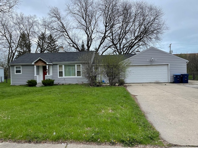 ranch-style house with a front yard