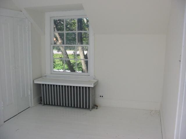 empty room with radiator