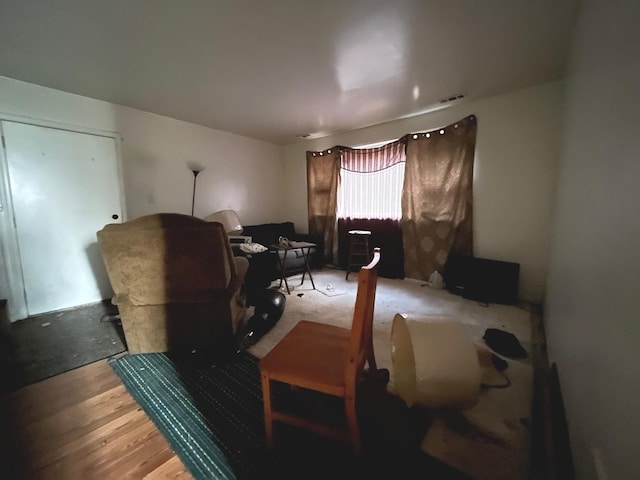 bedroom with light hardwood / wood-style flooring