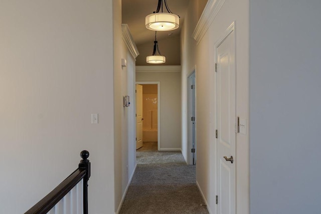 8357 Dylan Dr, Merrillville, IN 46410 - corridor featuring carpet floors and baseboards