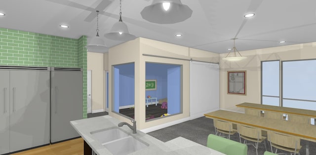 839 Madison St Unit 406, Oak Park, IL 60302 - dining space with recessed lighting