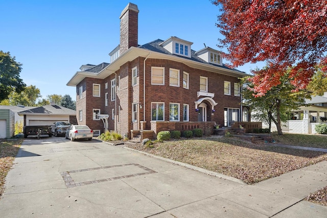 colonial home featuring a garage