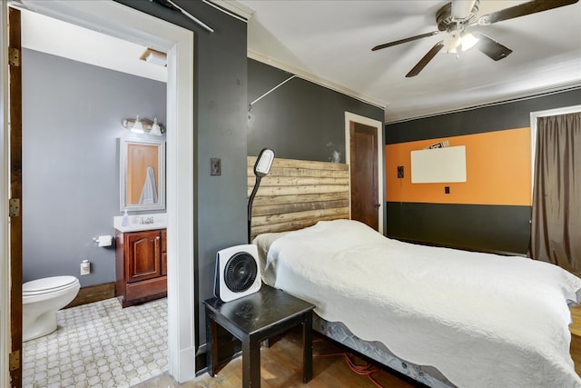 bedroom with ceiling fan