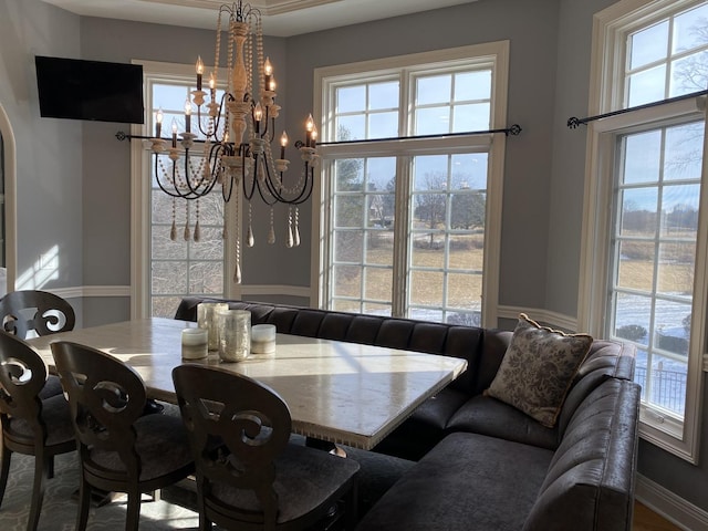 view of dining area