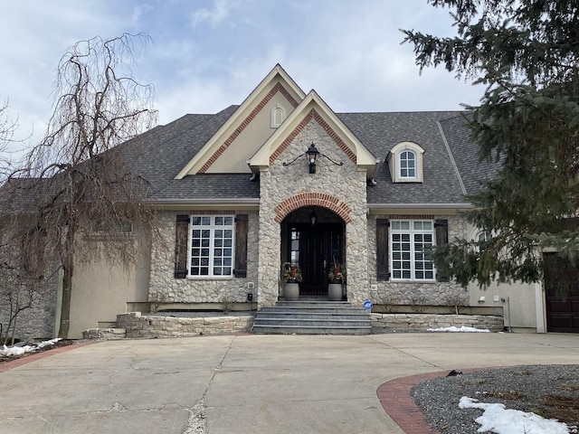 view of french country style house