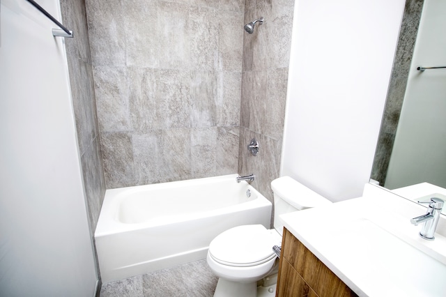 2520 S Stark St, Chicago, IL 60608 - full bathroom featuring vanity, tile flooring, toilet, and tiled shower / bath