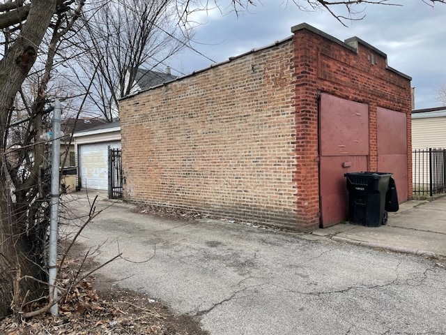 view of home's exterior with a garage