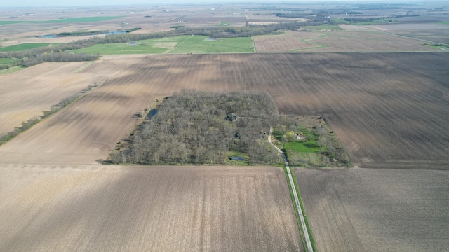 drone / aerial view featuring a rural view