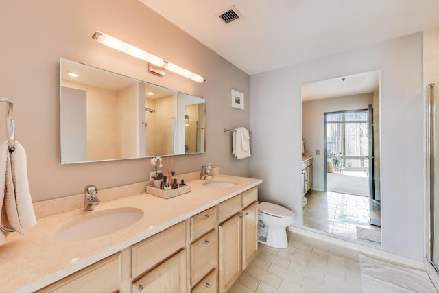 510 W Erie St Unit 1801, Chicago, IL 60654 - bathroom with double vanity and a shower