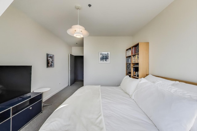 510 W Erie St Unit 1801, Chicago, IL 60654 - carpeted bedroom with baseboards and vaulted ceiling