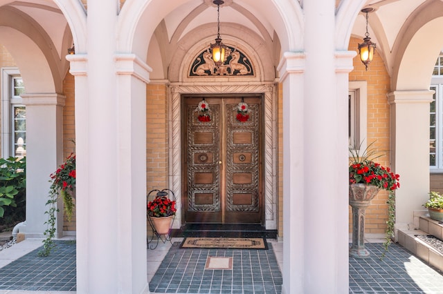 view of doorway to property