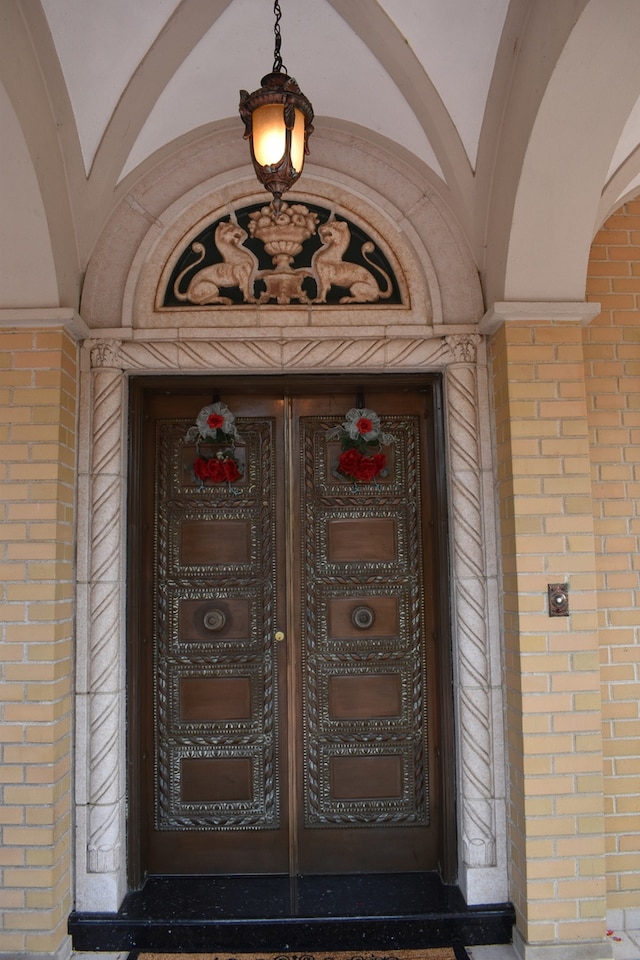 view of doorway to property