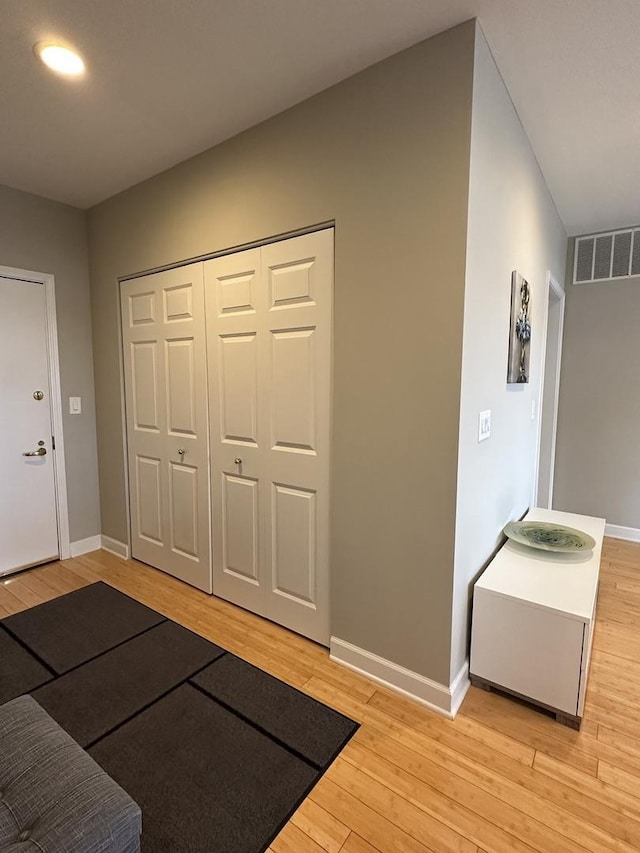 interior space featuring light hardwood / wood-style floors