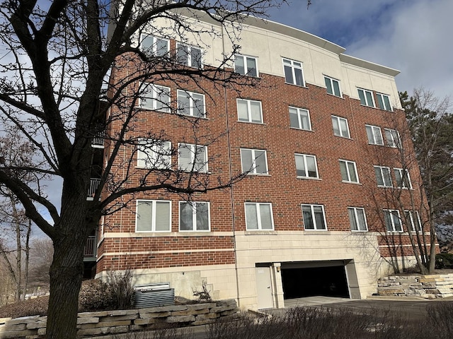 view of building exterior with a garage