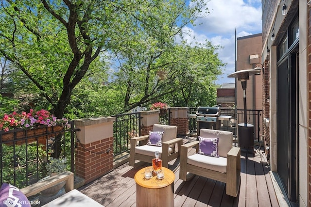 2732 N Seminary Ave Unit 3, Chicago, IL 60614 - deck featuring area for grilling