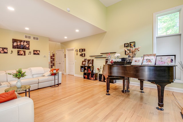 miscellaneous room featuring light hardwood / wood-style flooring