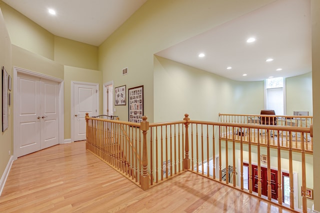 hallway featuring light hardwood / wood-style flooring