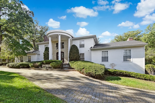 view of neoclassical home