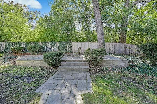 view of yard featuring a patio