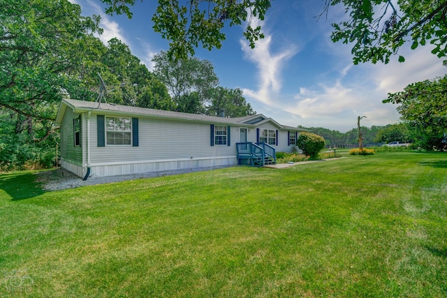 exterior space with a lawn