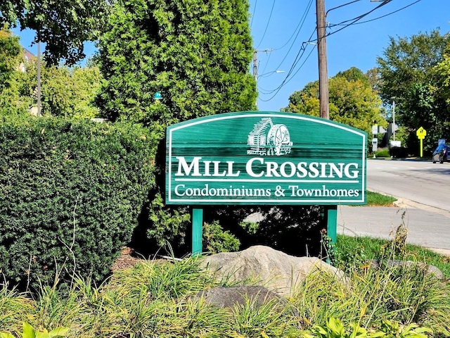 view of community sign