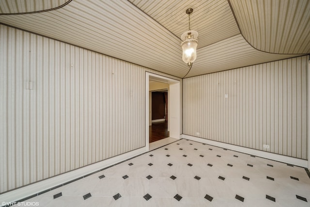 spare room with light tile flooring