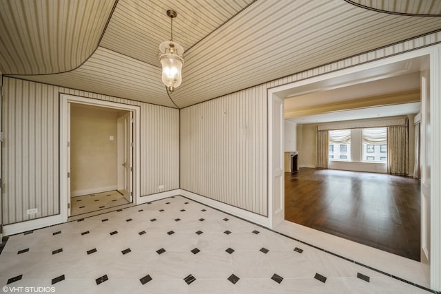 view of tiled spare room