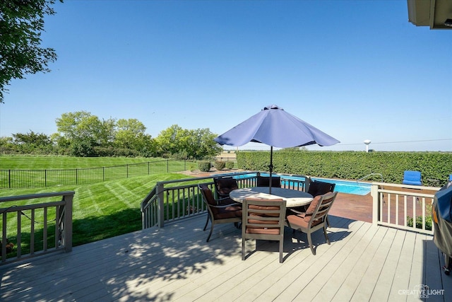 5085 Half Round Rd, Oswego, IL 60543 - deck featuring a rural view and outdoor dining area